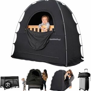 Black SlumberPod Privacy Tent for babies
